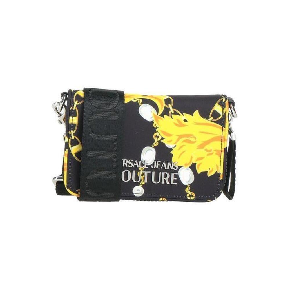 Versace Leather Wallet strap JEANS COUTURE Black